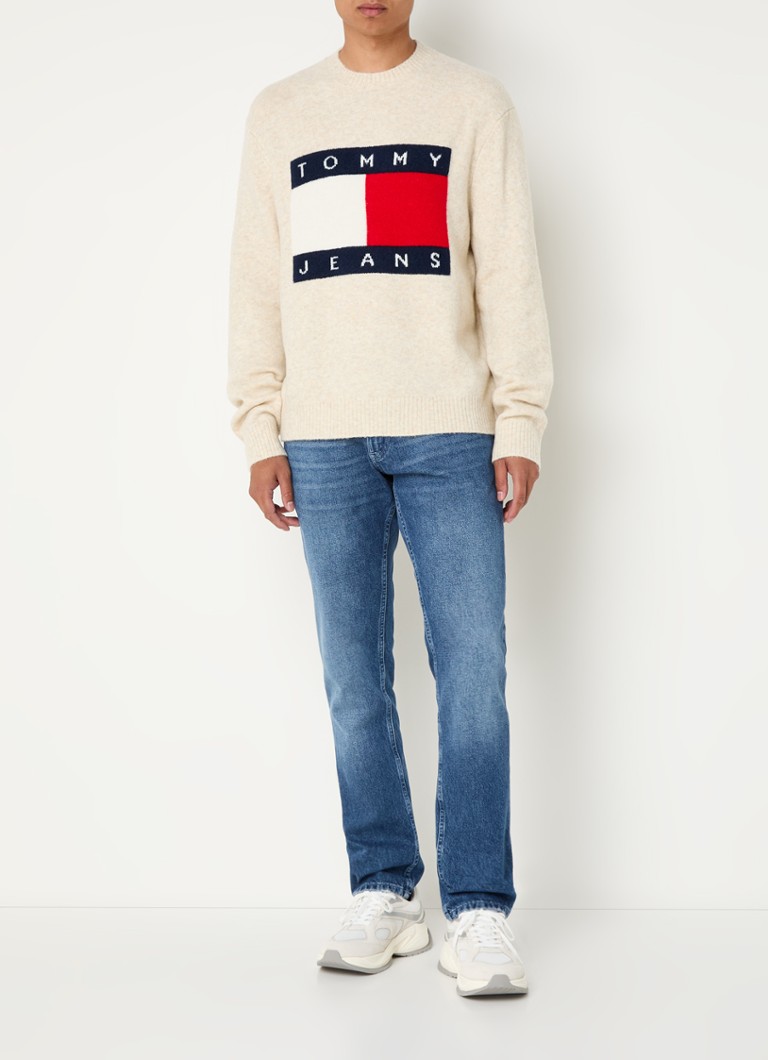Tommy Hilfiger Fine-knit wool blend pullover with knitted-in logo