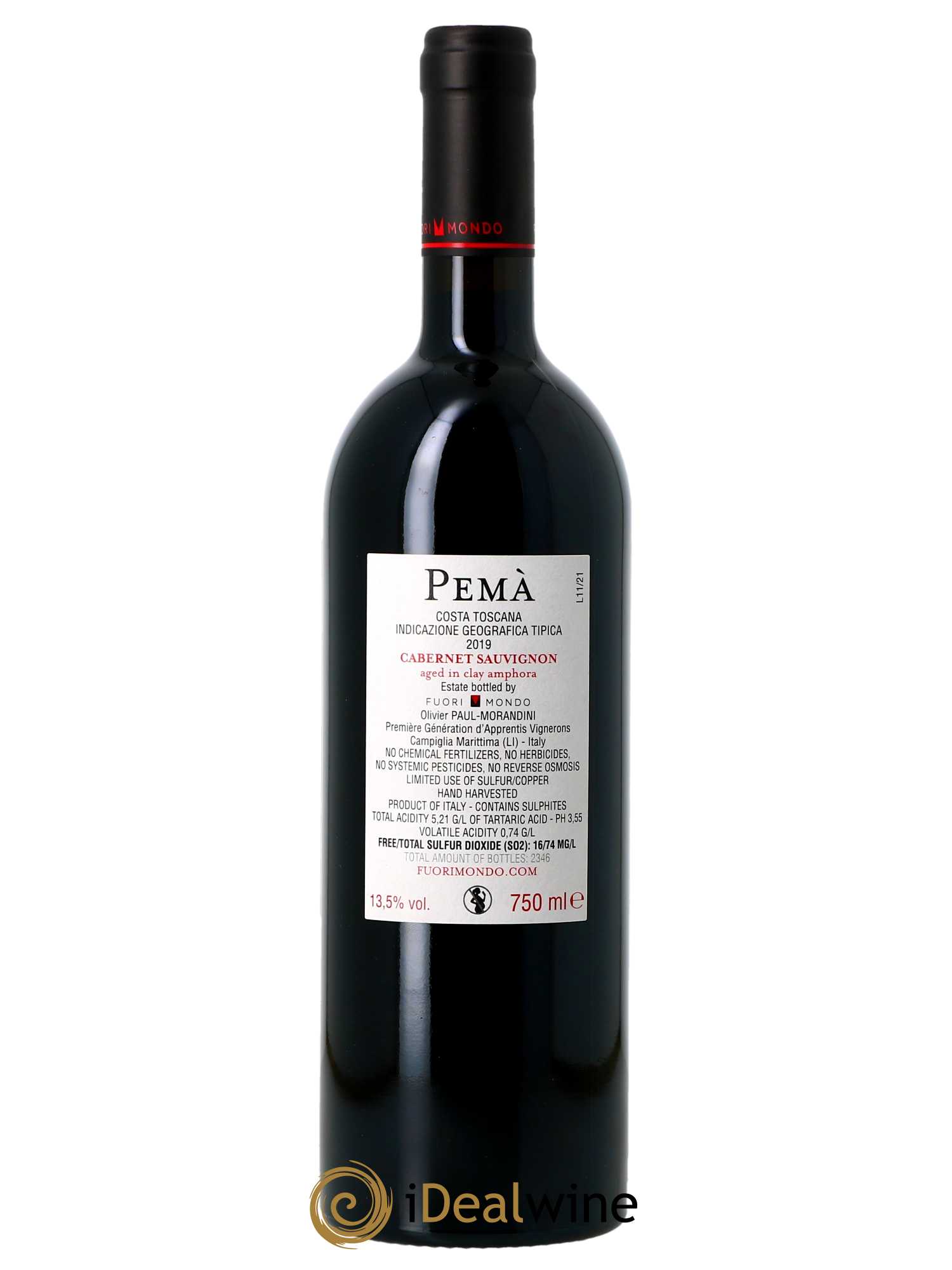 Toscana IGT Pemà Fuori Mondo  2019 - Lot de 1 Bouteille