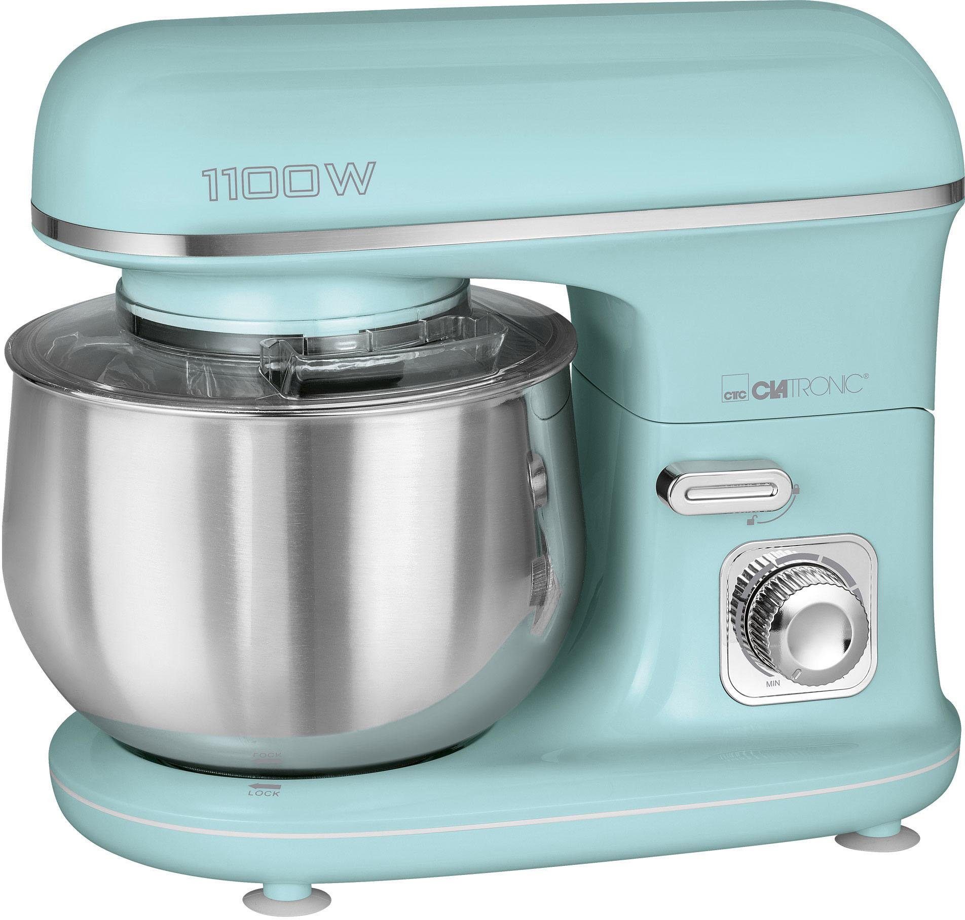 CLATRONIC Küchenmaschine KM 3711 mint-grün, 1100 W, 5 l Schüssel