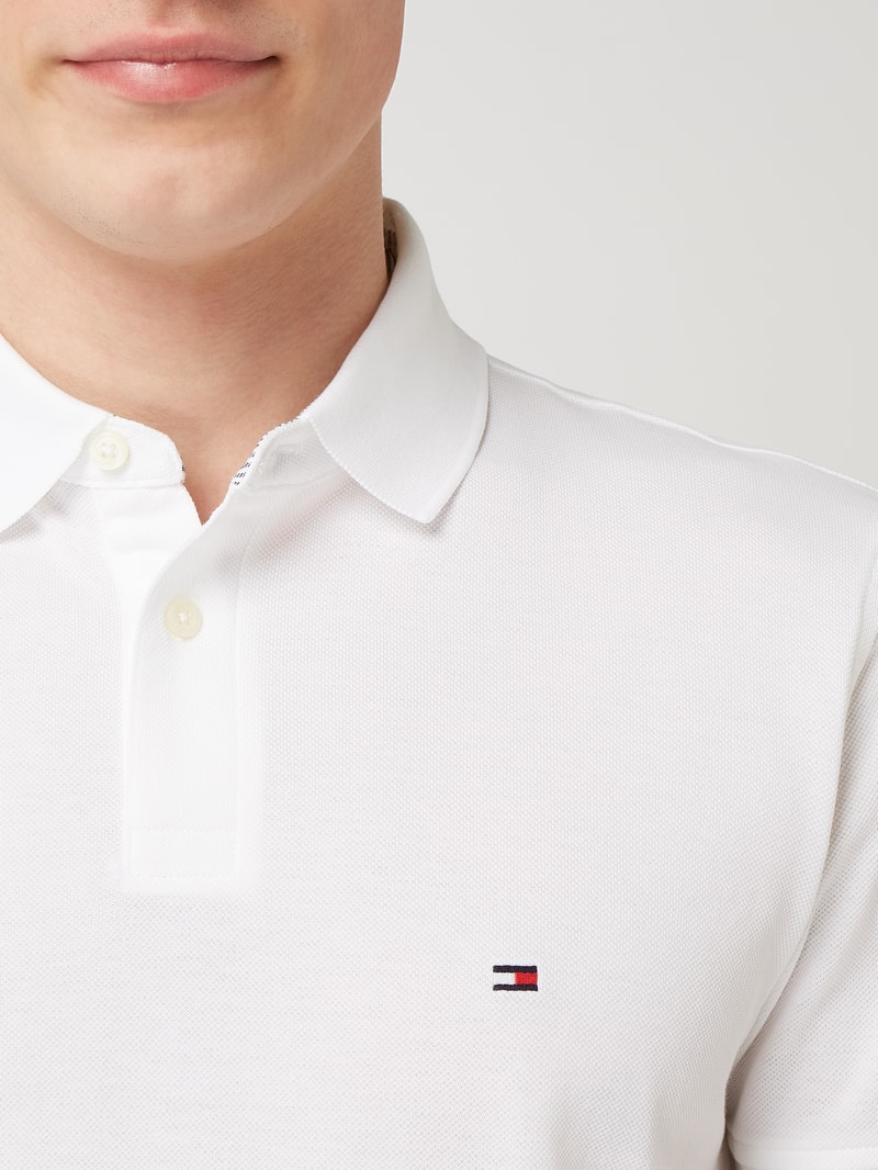 Regular Fit Poloshirt aus Piqué in weiß