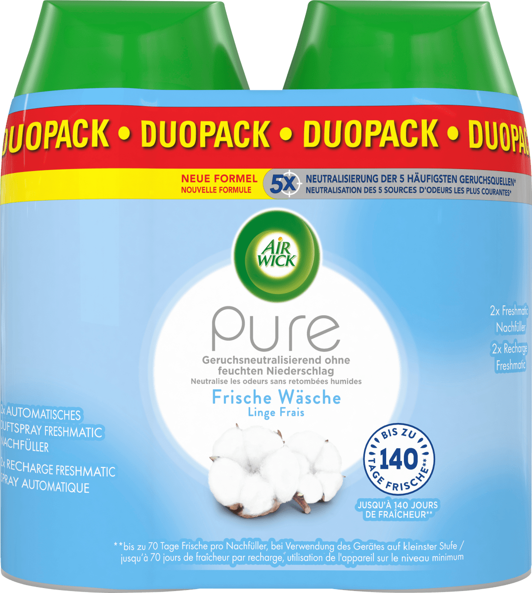 Lufterfrischer Freshmatic Frische Wäsche Nachfüllpack (2x250 ml), 2 St