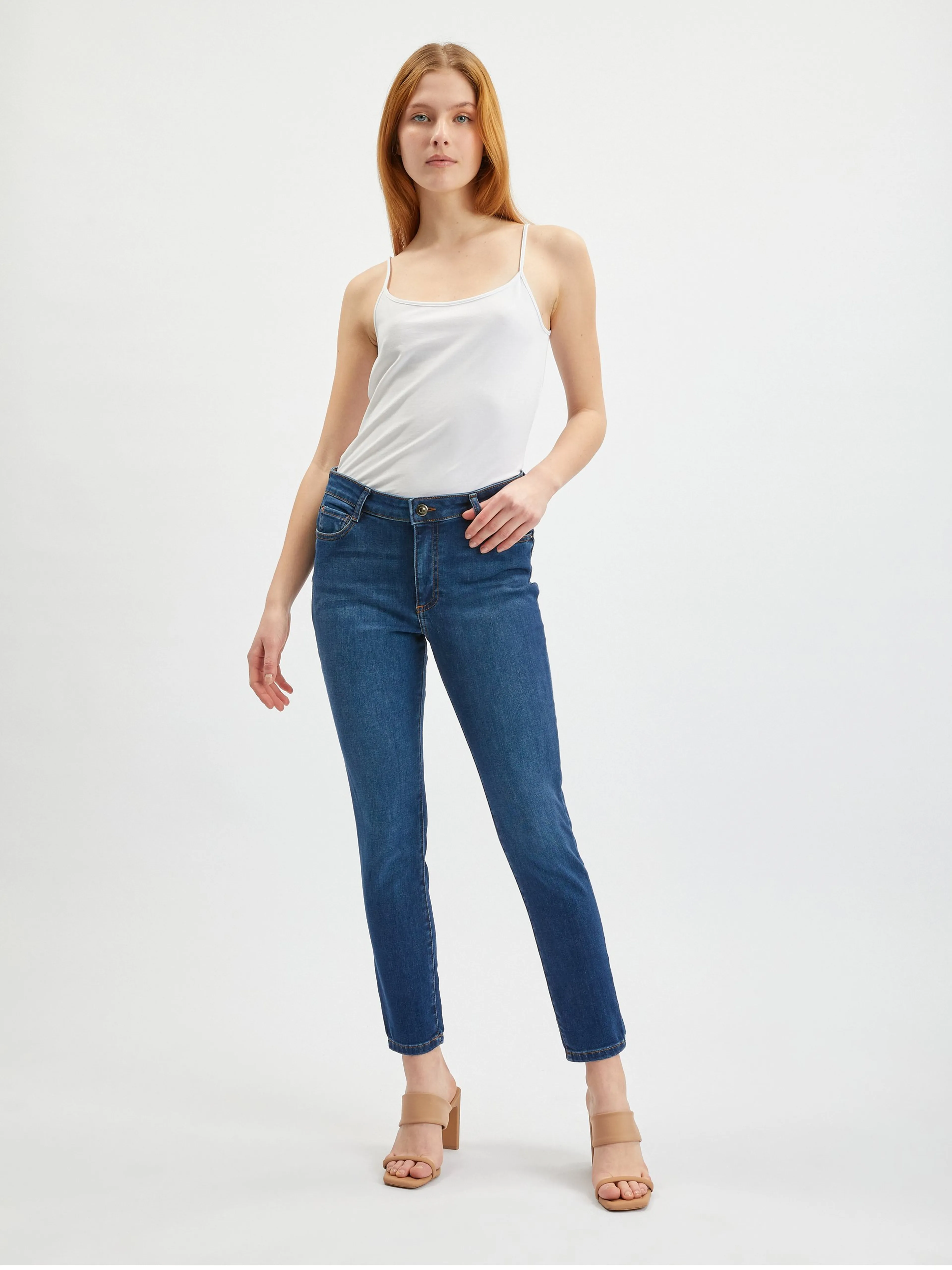 Dunkelblaue Skinny Fit Jeans für Damen ORSAY