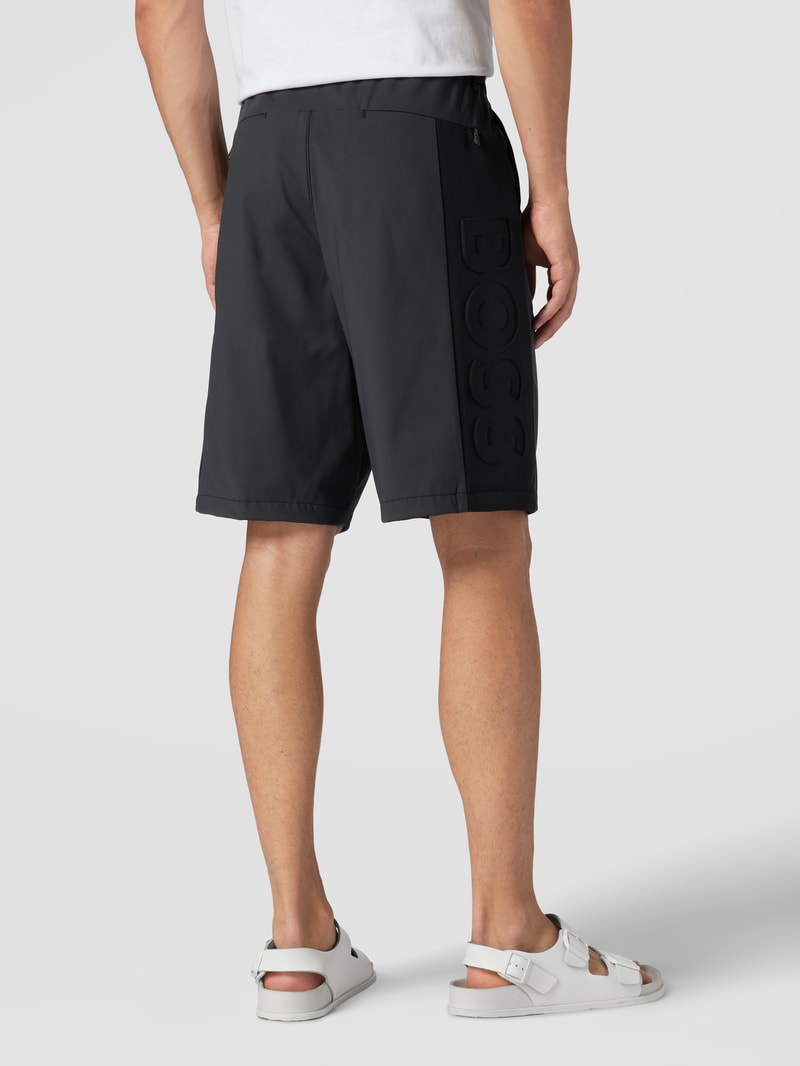 Shorts mit Label-Details Modell 'SANE' in schwarz