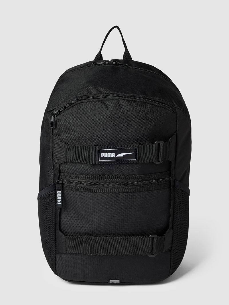 Rucksack mit Label-Details Modell 'Deck' in schilf