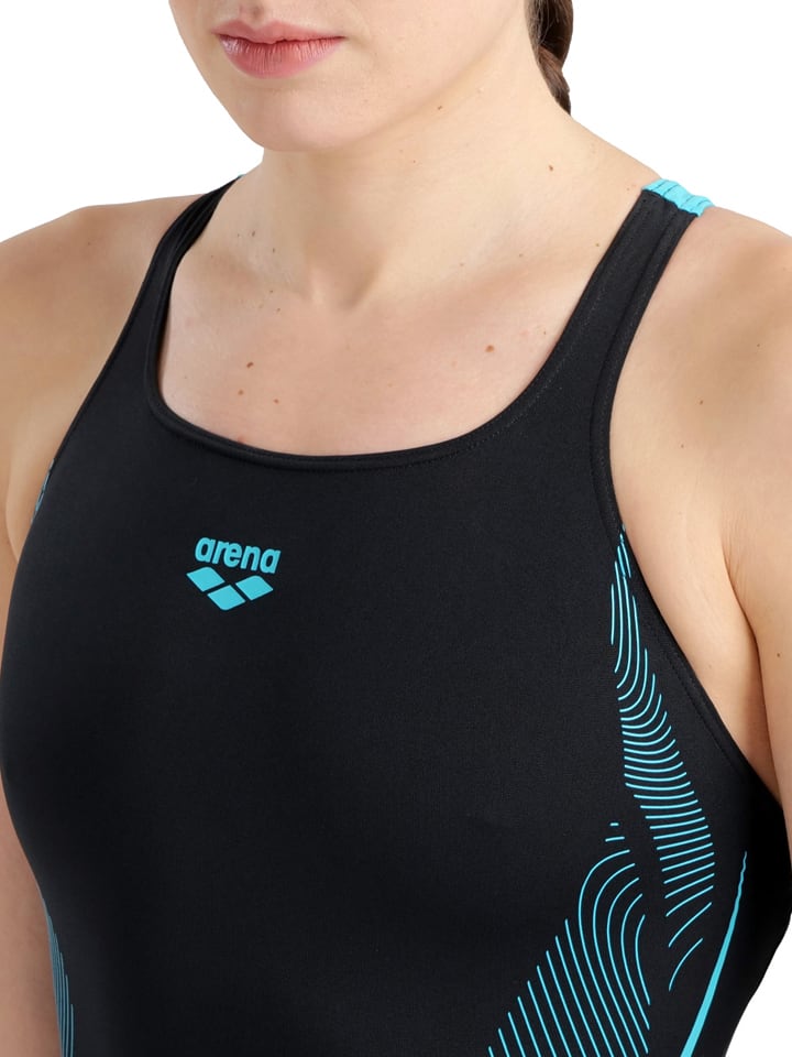 Arena Badeanzug in Schwarz/ Türkis günstig kaufen