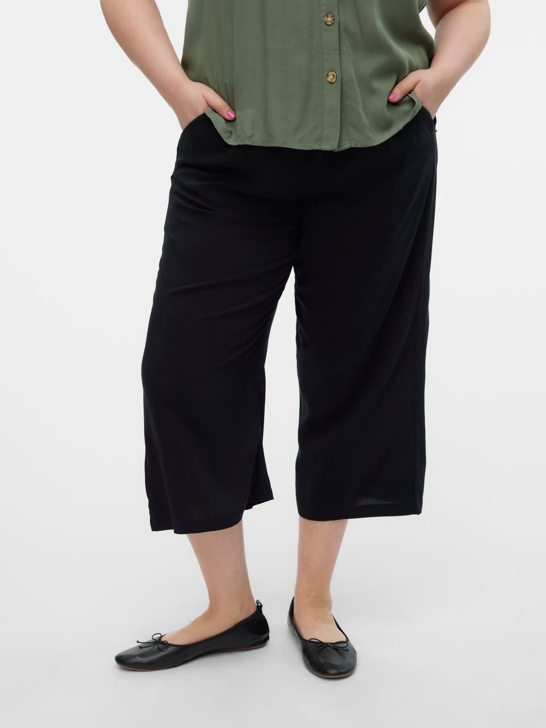 VMCEASY Hohe Taille Culottehose