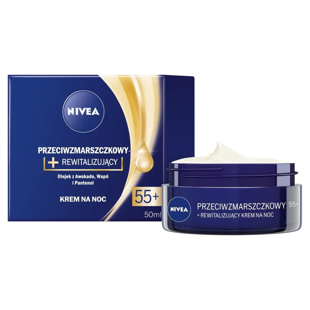 Nivea noćna krema protiv bora + revitalizirajuća 55+