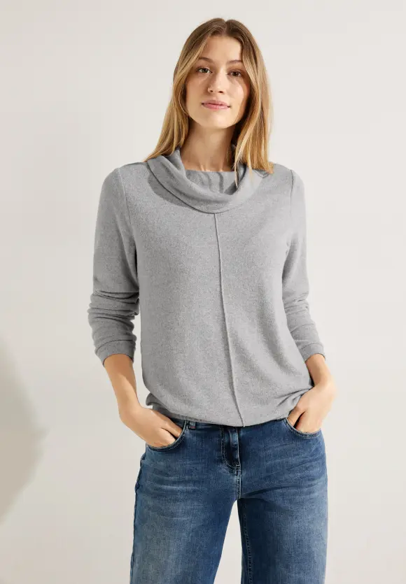 CECIL Shirt mit Volumenkragen