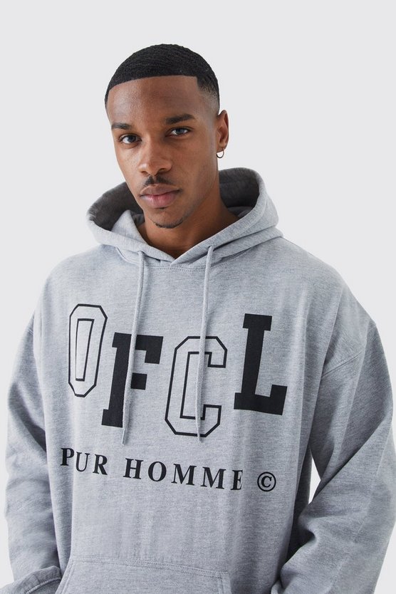 Oversize Hoodie mit Official-Text