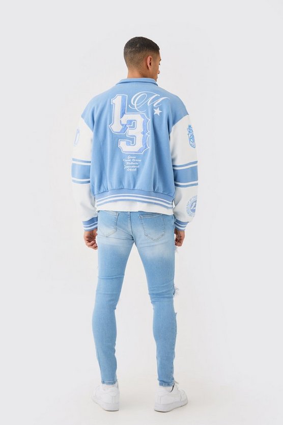 Skinny Stretch Jeans in Hellblau mit Rissen