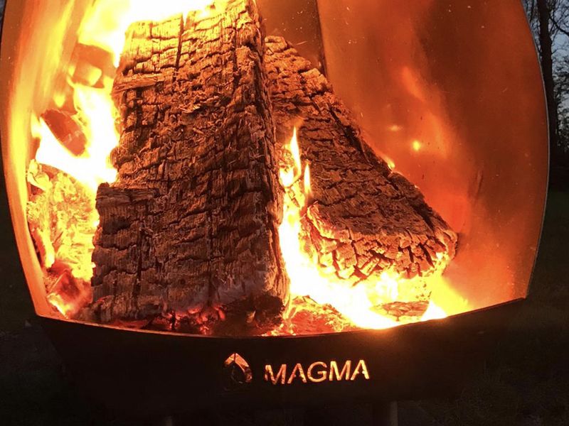 Magma Rostfrei-Zwarz Garten Kamin set
