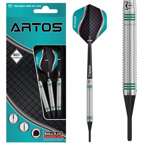 BULL'S DARTPFEIL ARTOS AR1 SOFTDART, MINT 80% TUNGSTEN