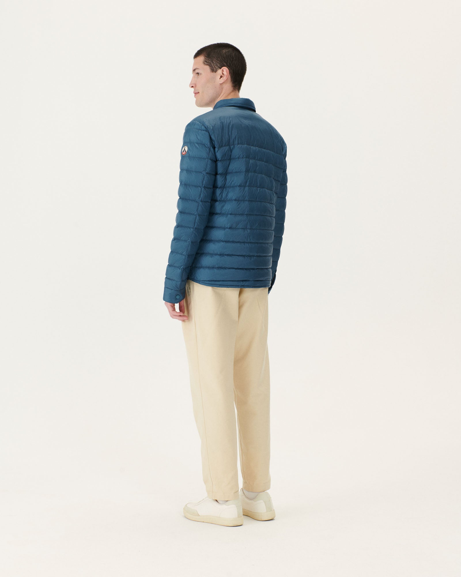Doudoune légère col chemise Bleu jeans Cris