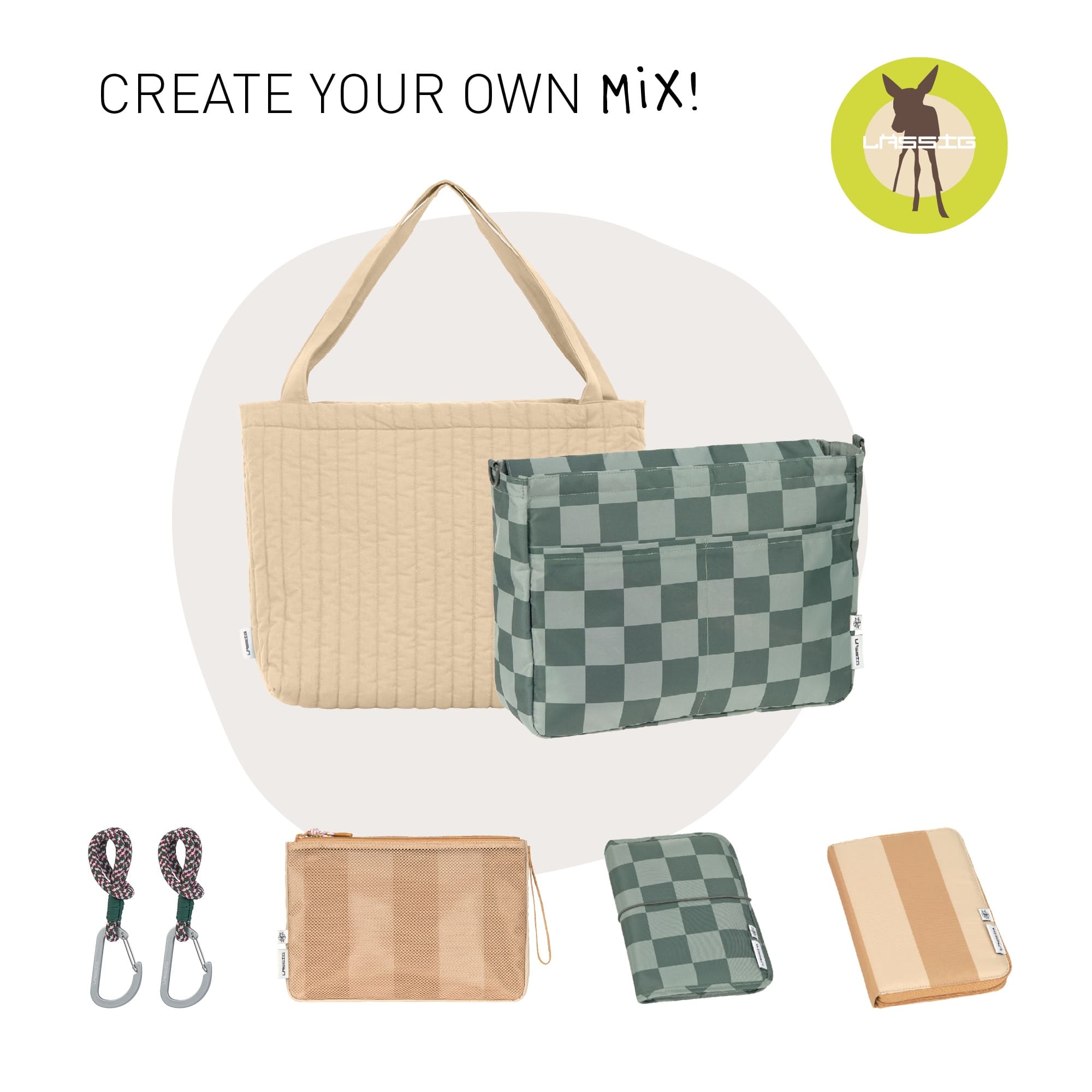 Shopper MIX - Baumwolle, Beige