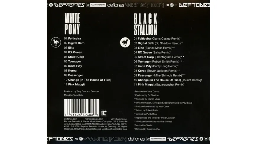 White Pony (20th Anniversary Deluxe Edition) Softpak