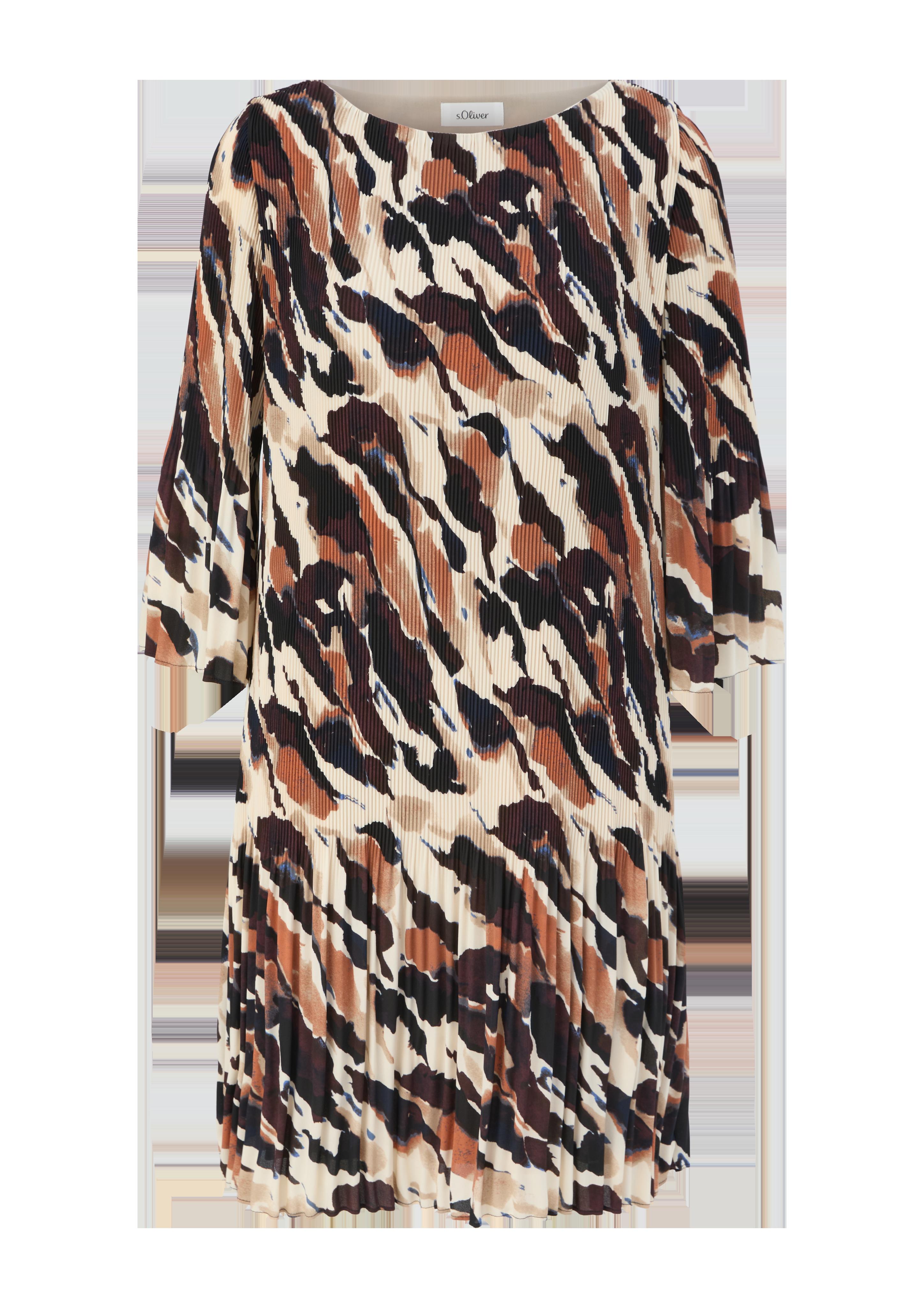 Viskose-Kleid mit Plisséefalten  2121918-02A0