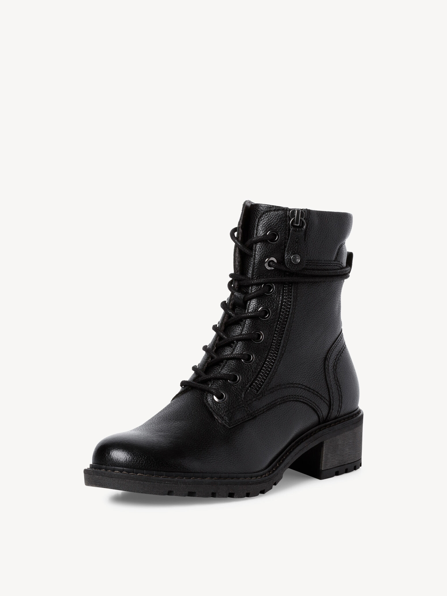 Bottine en cuir - noir