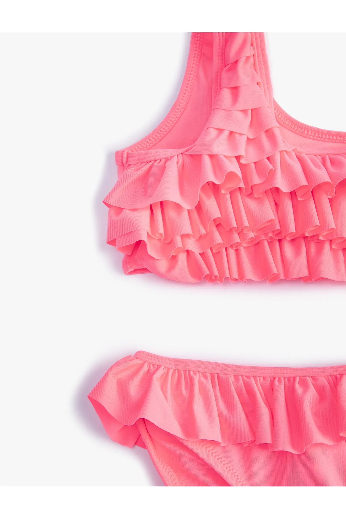 Koton  Bikini-Set mit Rüschen, einschultriger, dünner Träger, detailliert