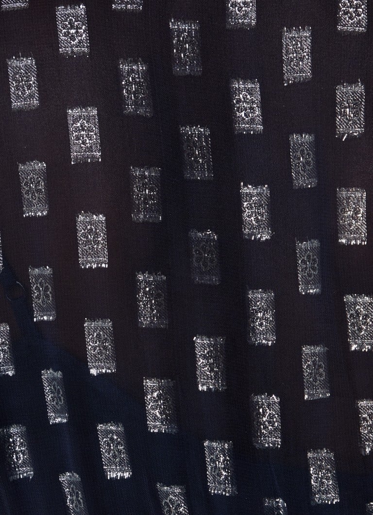 Vestido midi semitransparente Maje com estampa e lurex