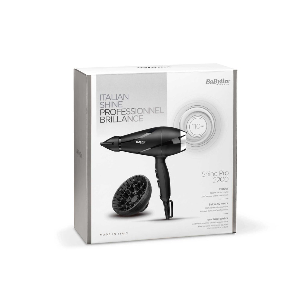 babyliss BaByliss  - 6713DE - Sèche-cheveux Shine Pro 2200 Moteur AC fabriqué en Italie SECHE CHEVEUX