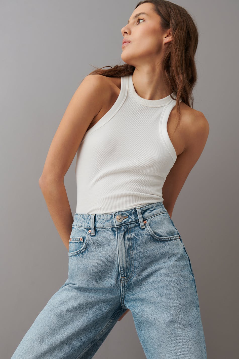 Straight high waist jeans