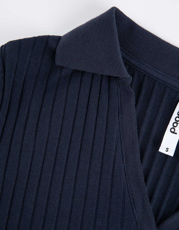 Langarm-Poloshirt - Baumwoll-Mix