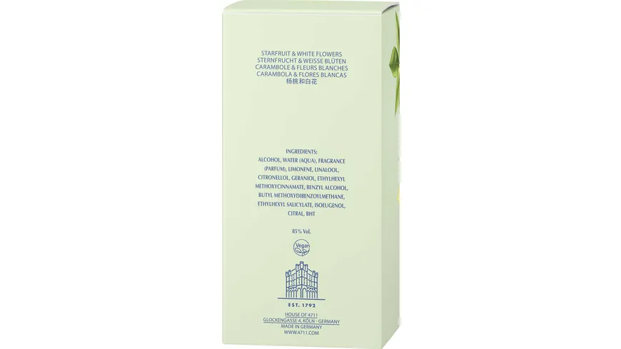 4711 ACQUA COLONIA Starfruit + Wildflowers Eau de Cologne 50 ml