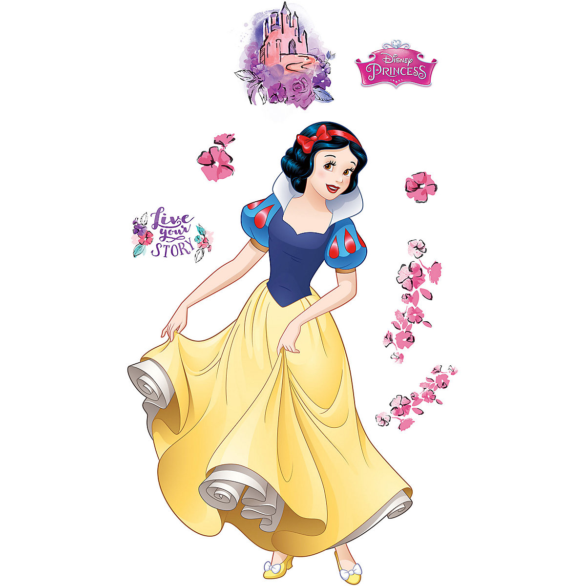 Selbstklebende und konturgeschnittene Vlies Fototapete "Snowwhite XXL" - 127 x 200 cm