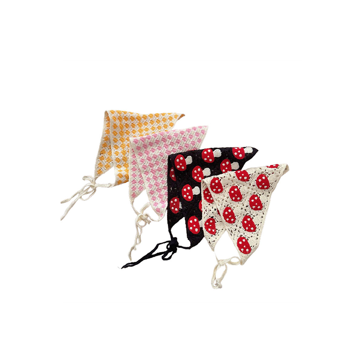 Handgehäkelter süßer Dreiecksschal Kinder-Bandana-Mütze zum Binden