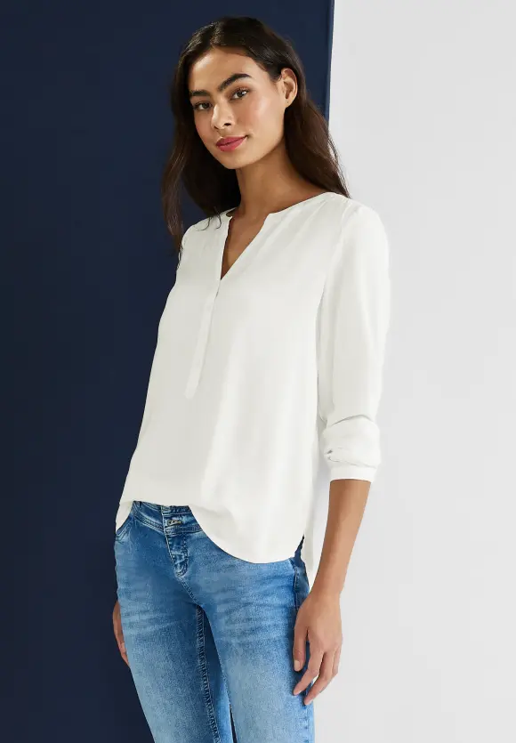 Street One Bluse in Unifarbe