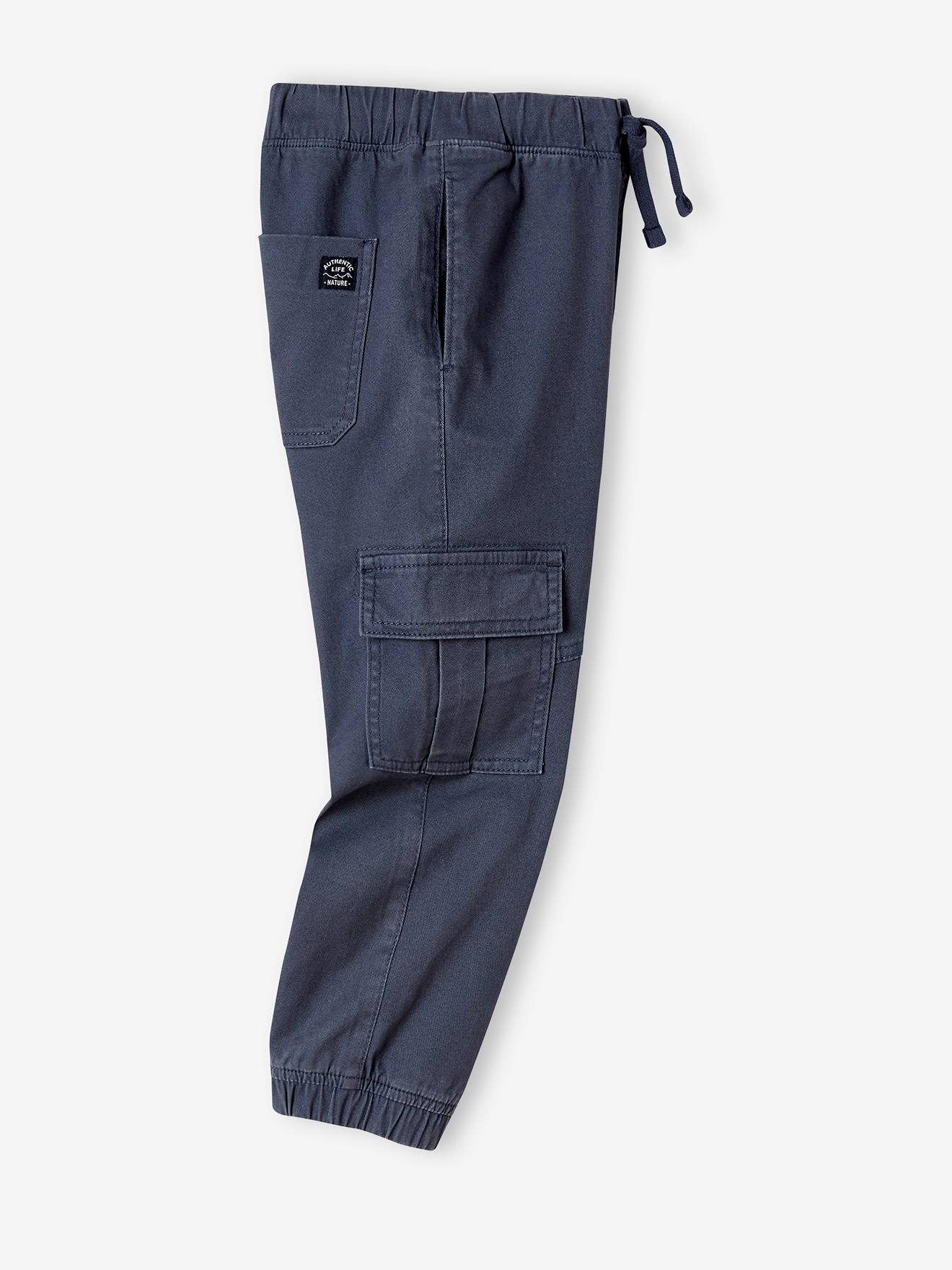 Pantalon battle garçon facile à enfiler navy