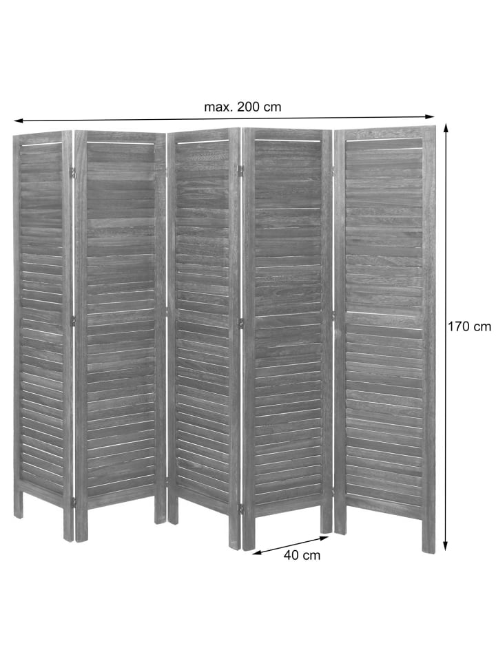 MCW Paravent G30 im Shabby-Look, Braun günstig kaufen onesize