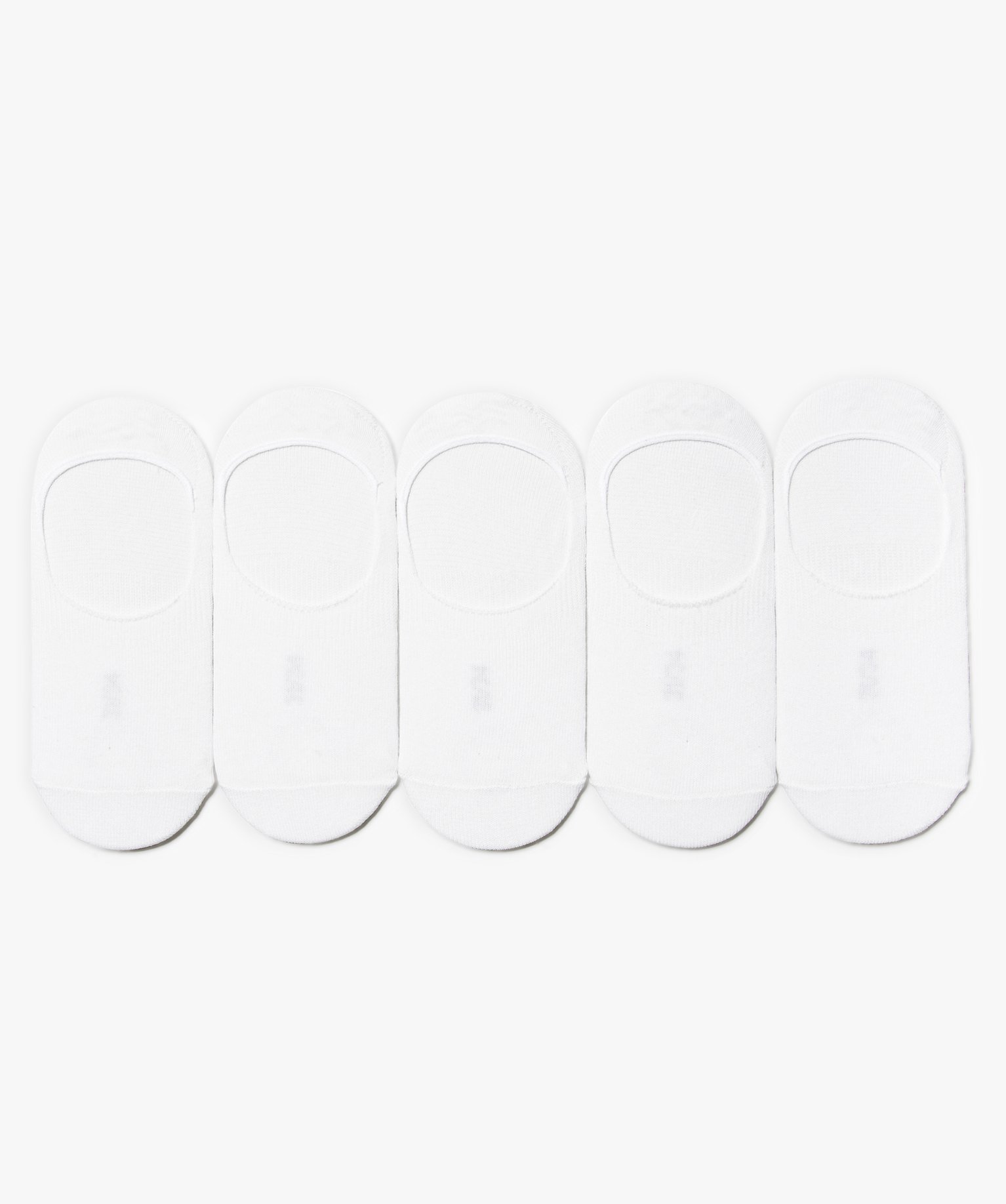 Chaussettes fille invisibles coloris assortis (lot de 5) blanc | GEMO