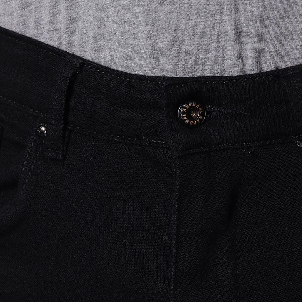 AMBRR  Jeans classique noir - coupe regular