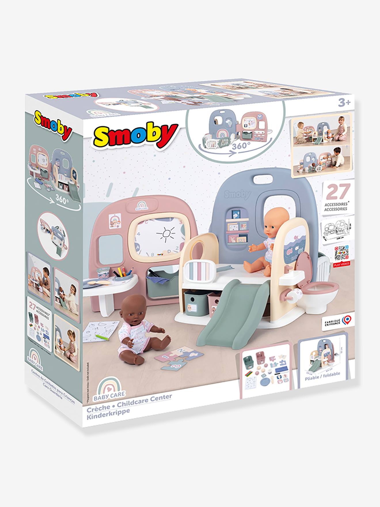 Smoby Spielset Puppen-Kita Baby Care SMOBY - mehrfarbig
