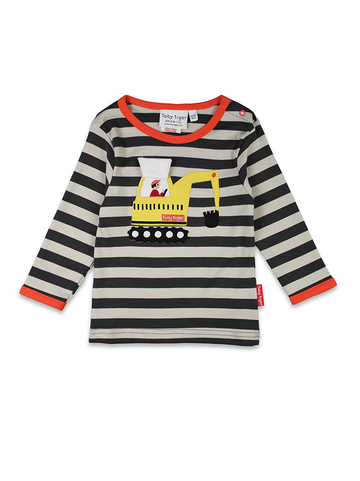 Toby Tiger Longsleeve in Schwarz/ Grau günstig kaufen