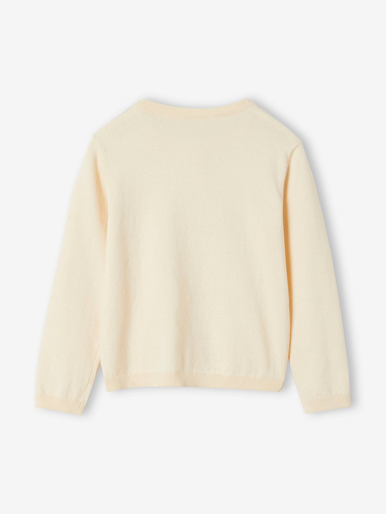 Vertbaudet Mädchen Strickjacke BASICS Oeko-Tex - mandelgrün