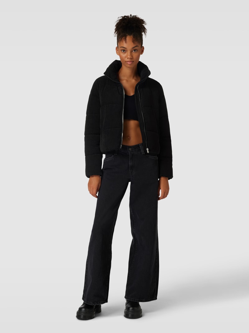 Cordjacke mit Stehkragen Modell 'NEWDOLLY' in schwarz