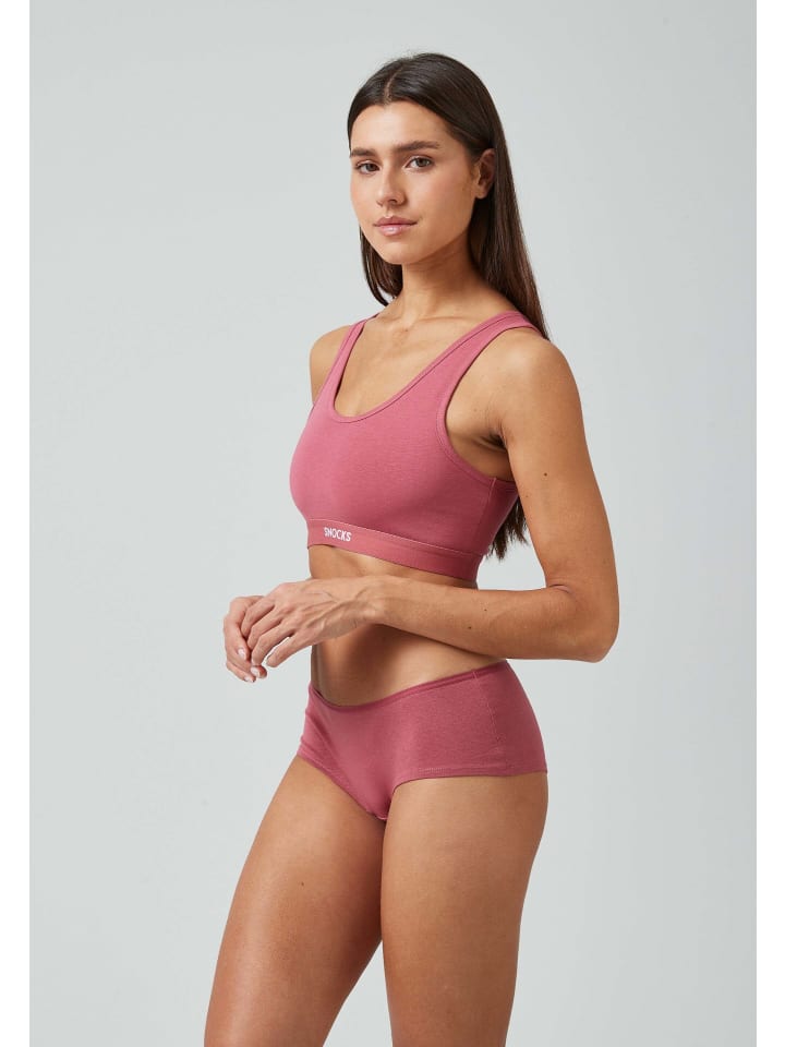 SNOCKS Hipster aus Bio-Baumwolle 3 Stück in Mix (Apricot/Mauve/Schwarz) günstig kaufen