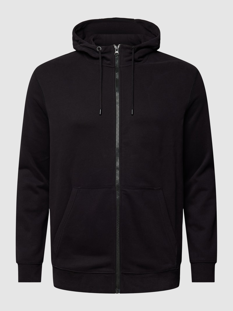 PLUS SIZE Sweatjacke mit Reißverschluss in schwarz
