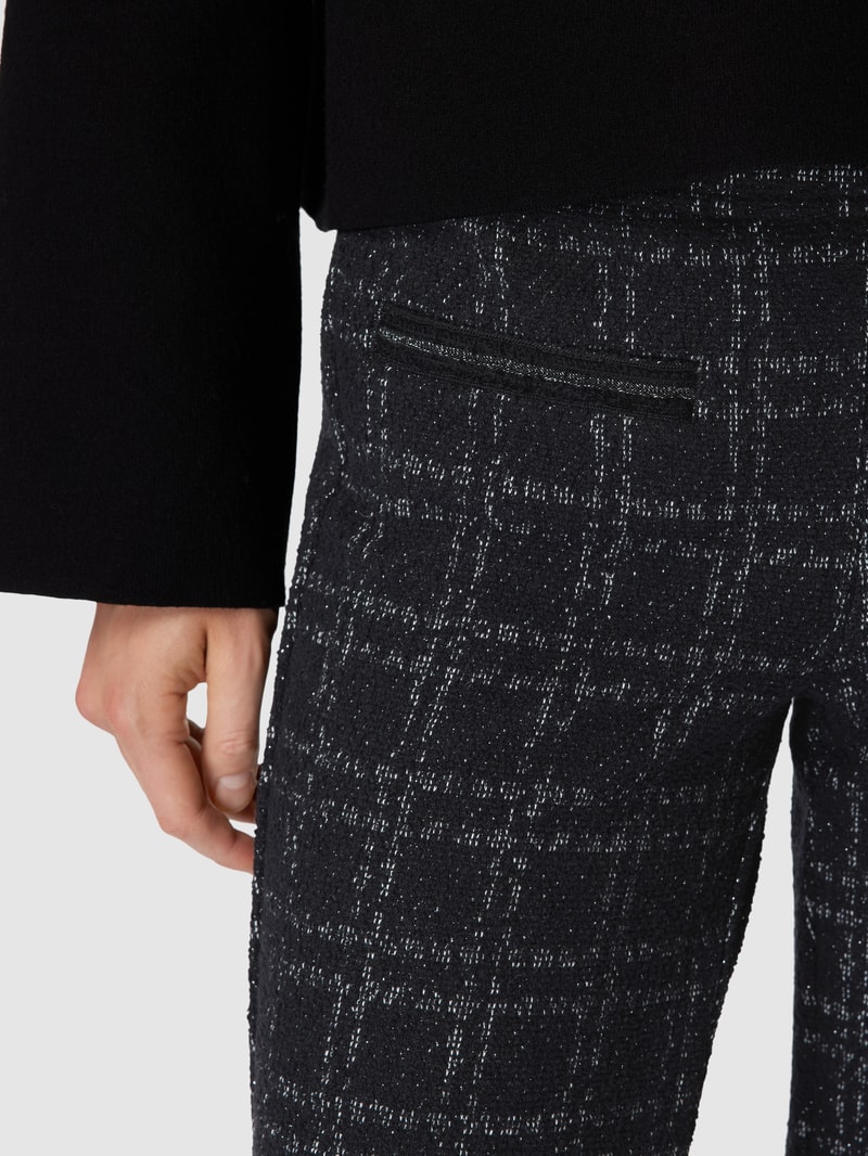 Hose mit Allover-Muster Modell 'FAITH' in schwarz