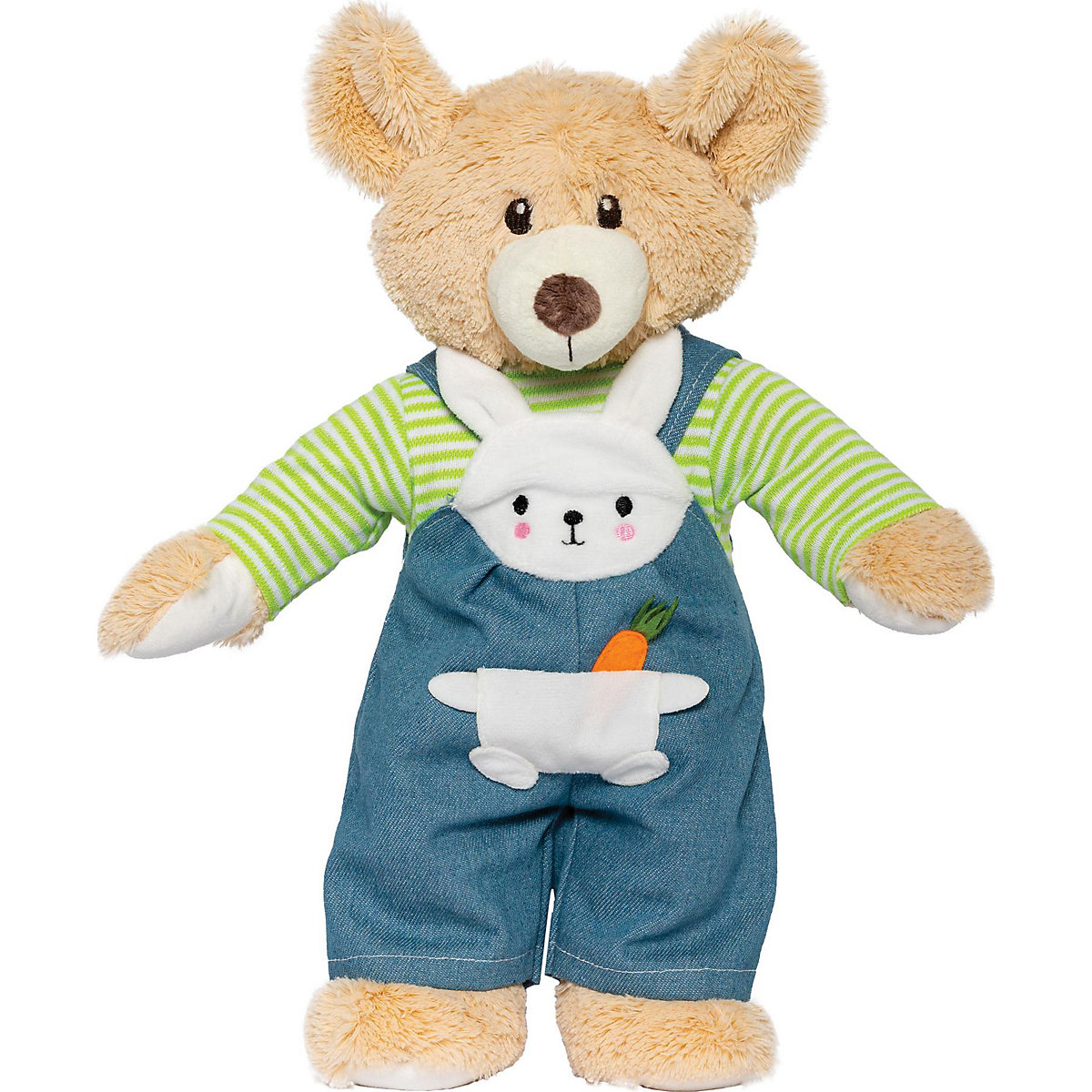 Puppen-Latzhose mit Ringelshirt 