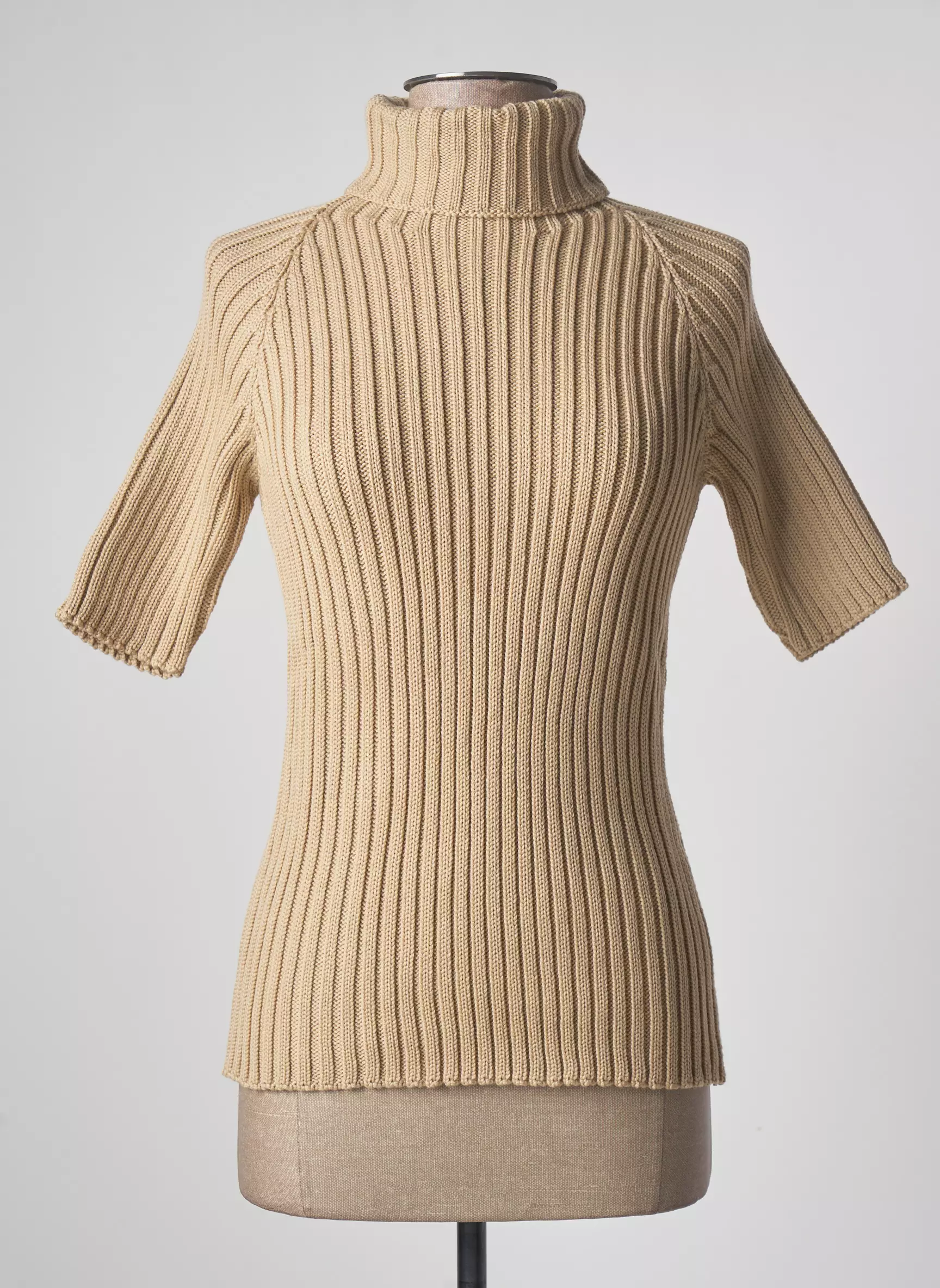 Stefan Green Cols Roules Femme couleur beige