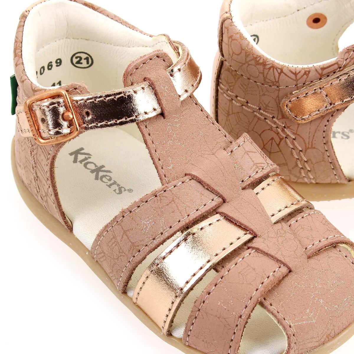 Kickers  BIGFLY-2 ETHNIC - Rose Cuivré
