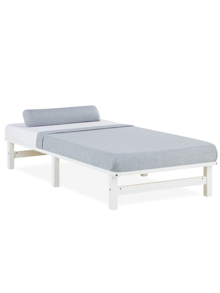 Homestyle4u Palettenbett 90x200 mit Lattenrost in Weiß günstig kaufen