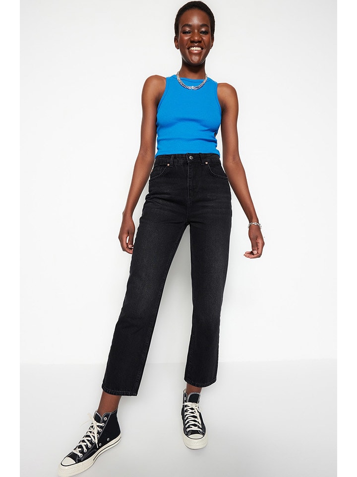 trendyol Jeans - Mom fit - in Schwarz günstig kaufen