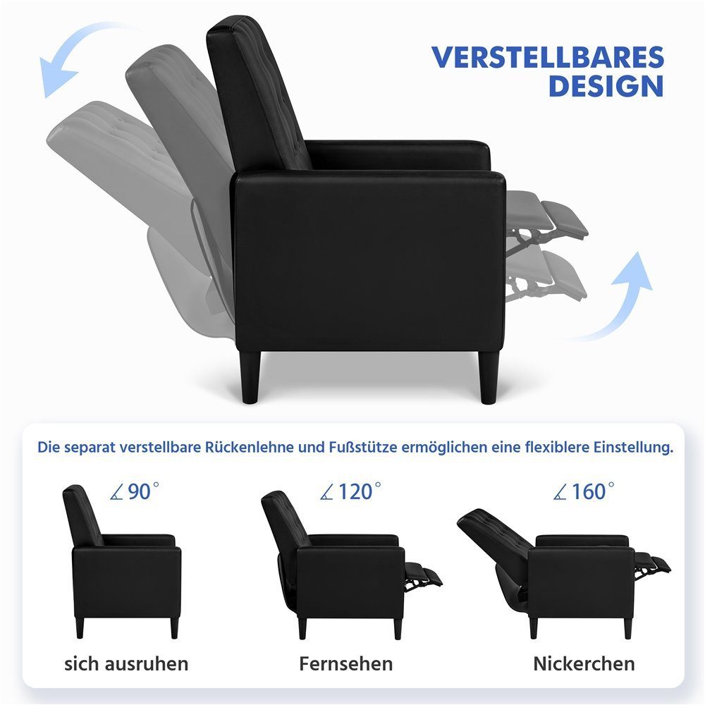 Yaheetech Relaxsessel, Fernsehsessel TV Sessel, Verstellbar Ruhesessel