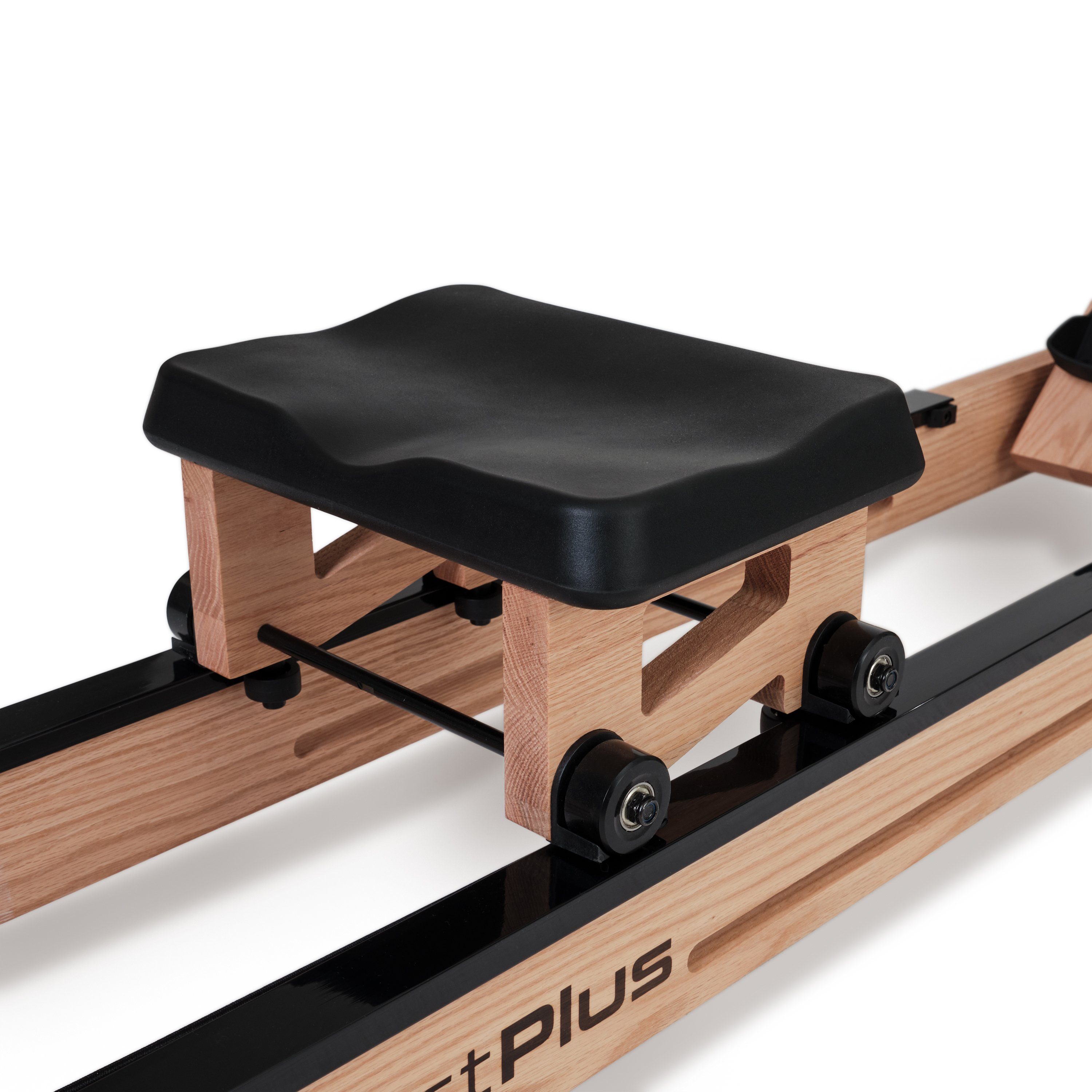 SportPlus Rudergerät SP-WR-1800, Holz-Wasser-Rudergerät, aus Natur-Massivholz, mit Trainingscomputer