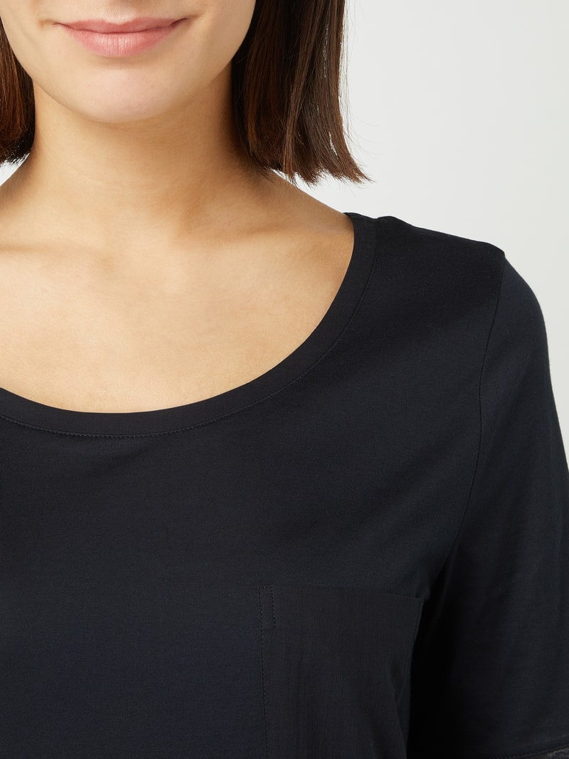 Nachthemd aus Baumwolle Modell Cotton Deluxe in schwarz