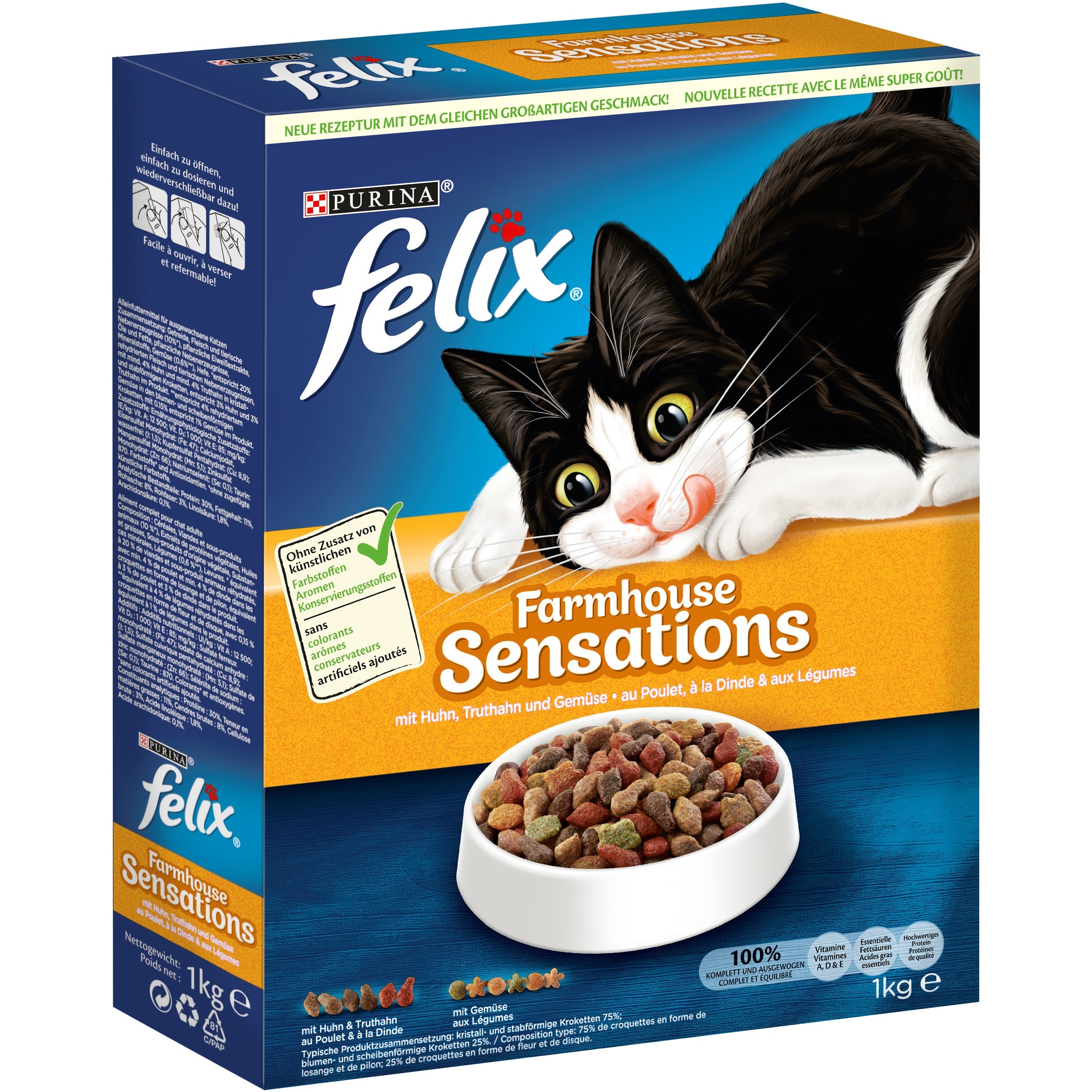 Felix Trockenfutter Felix Farmhouse Sensations 1 kg Huhn